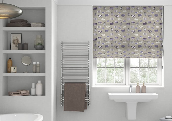 Baa Baa, Lavender - Twist&Fit Roman Blind - Image 3